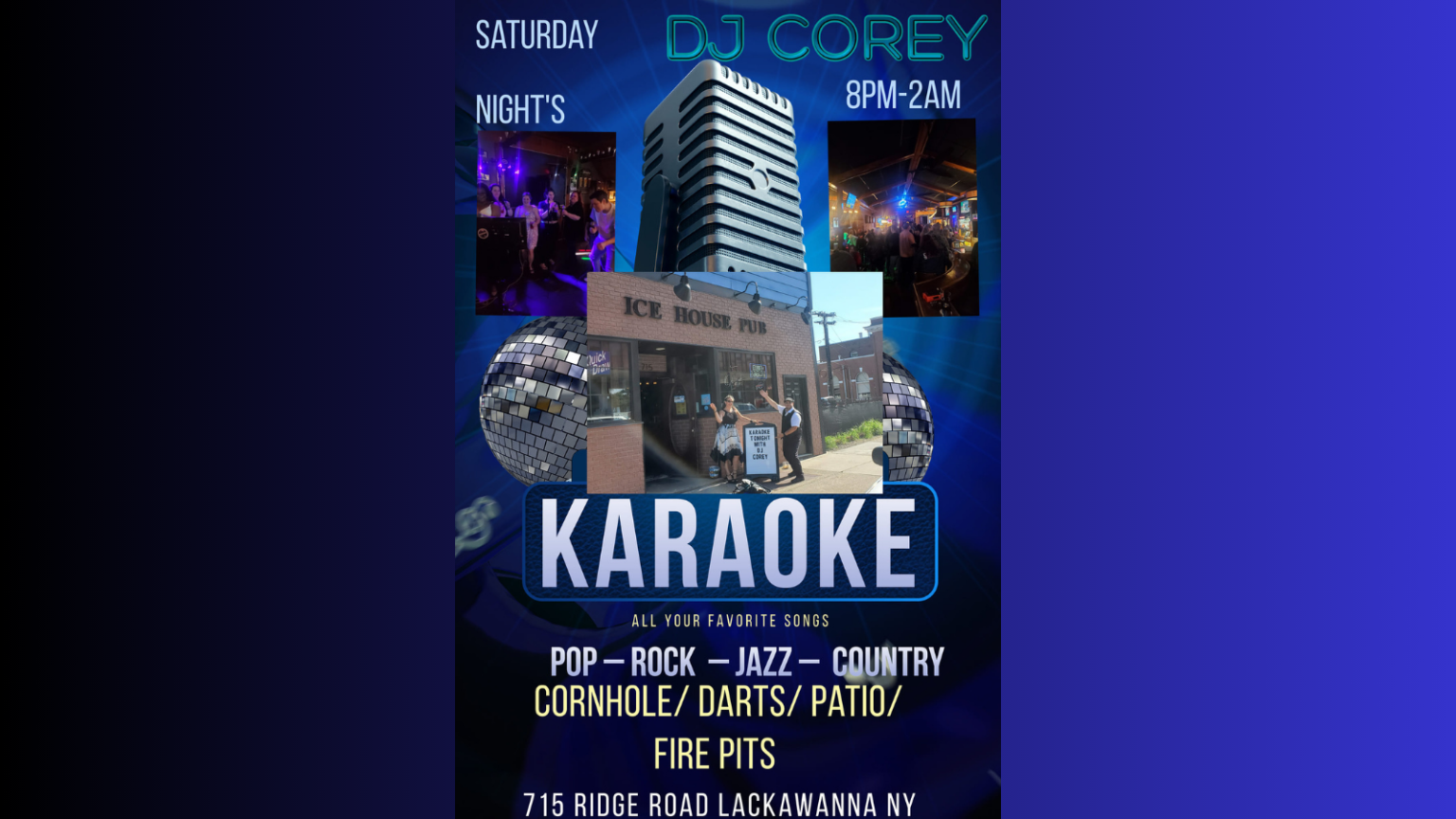 Karaoke w/ DJ Corey @ Ice House Pub - All WNY