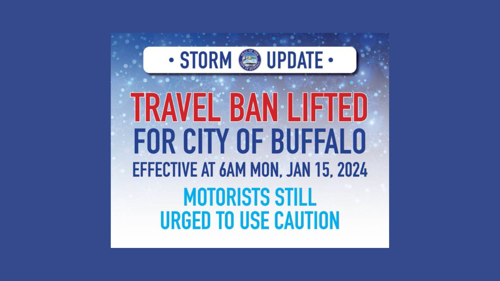 current travel ban buffalo ny