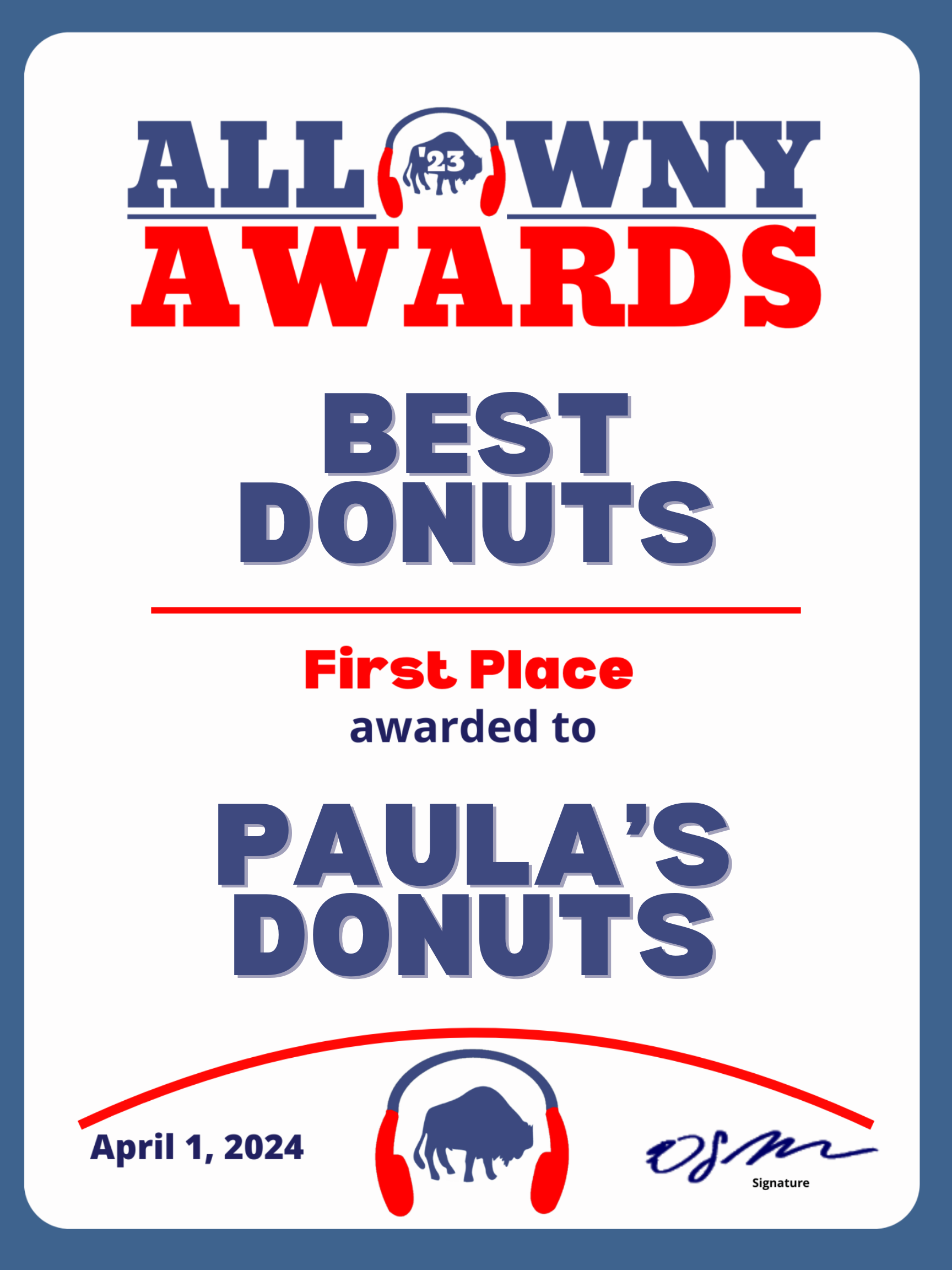 2023 All WNY Award: Best Donuts: Paula’s Donuts – All WNY