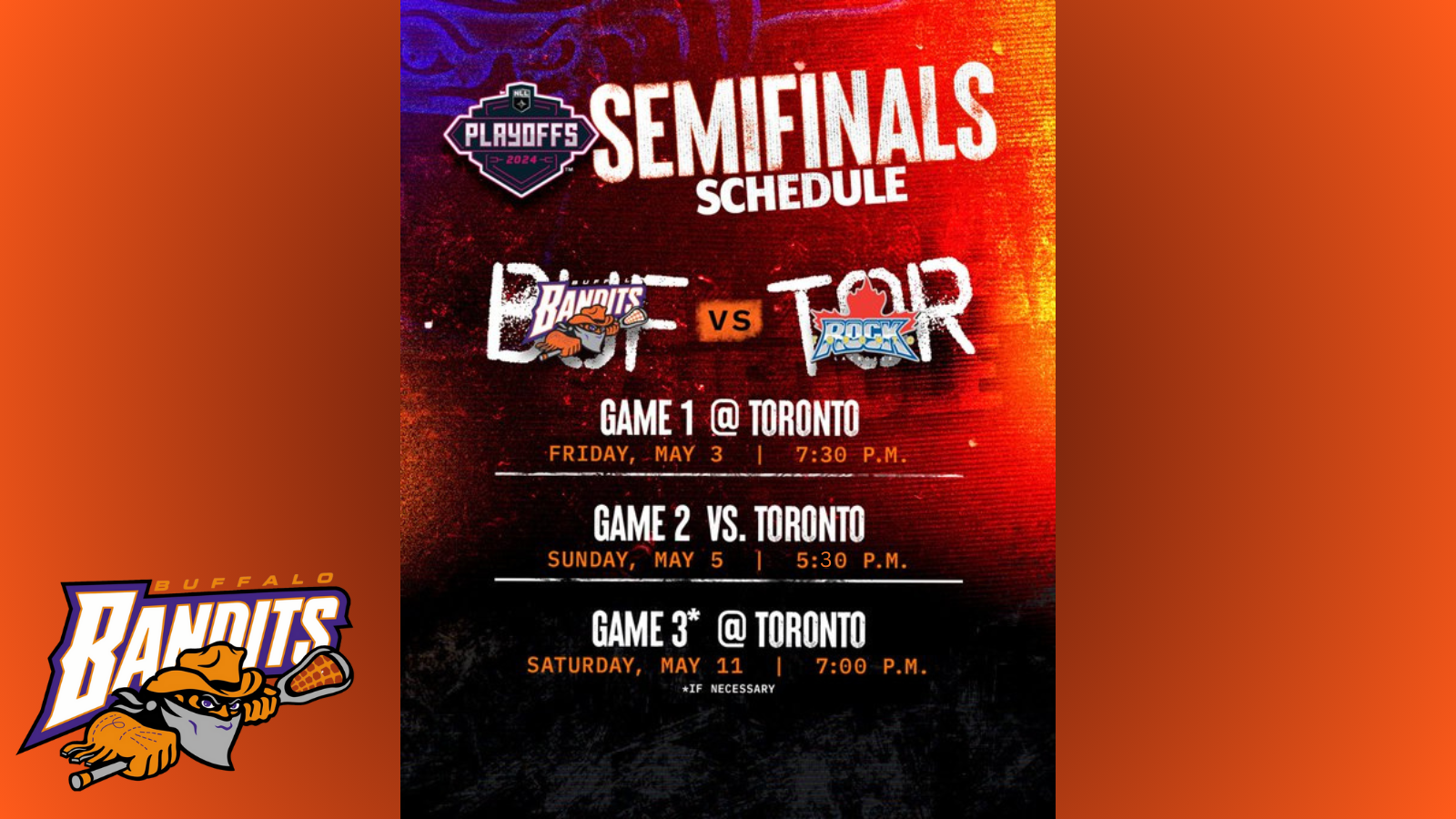 Buffalo Bandits Vs Toronto Rock NLL Semifinals Game 2 All WNY